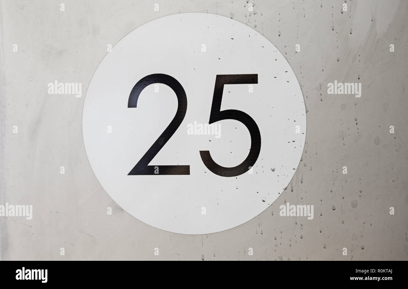 Signal with a number of information, street number to indicate ...