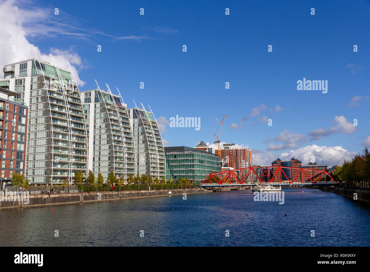 Residential Apartments at Salford Quays, Manchester Stock Photo Alamy