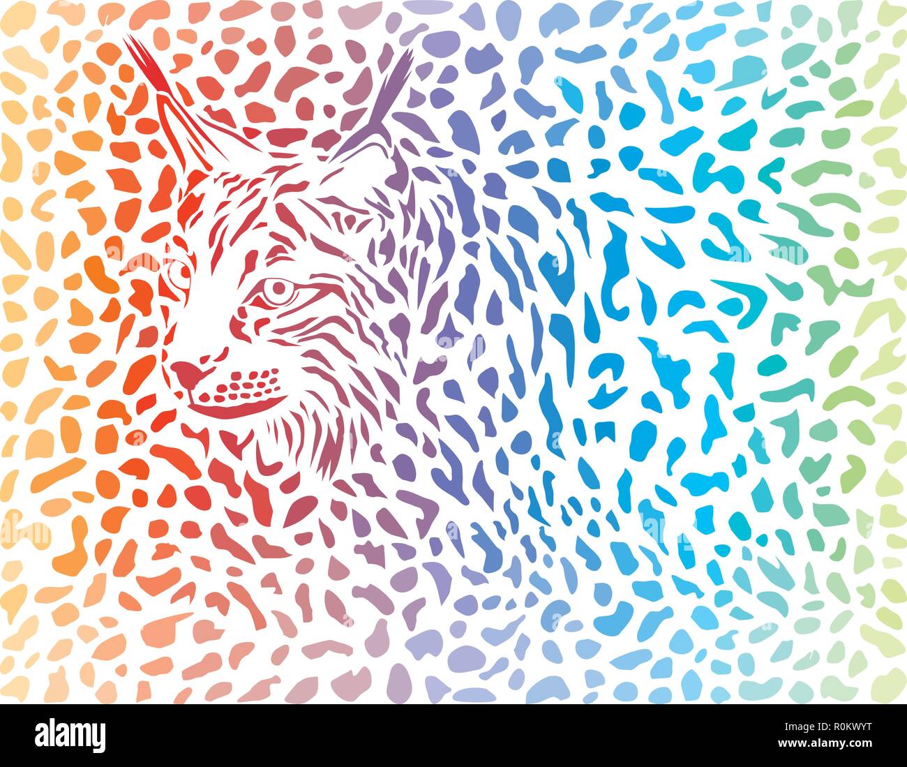 Lynx canadensis background Stock Vector