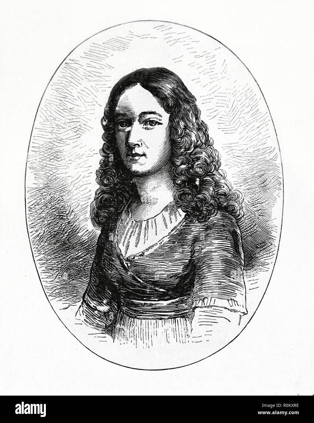 Charlotte von Lengefeld (1766-1826). Wife of German poet Friedrich Schiller. Engraving of Germania, 1882. Stock Photo