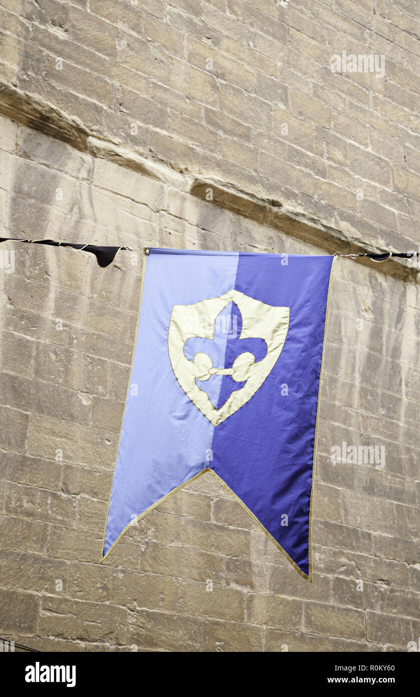 Old medieval banner, detail of an ancient medieval flag Stock Photo - Alamy