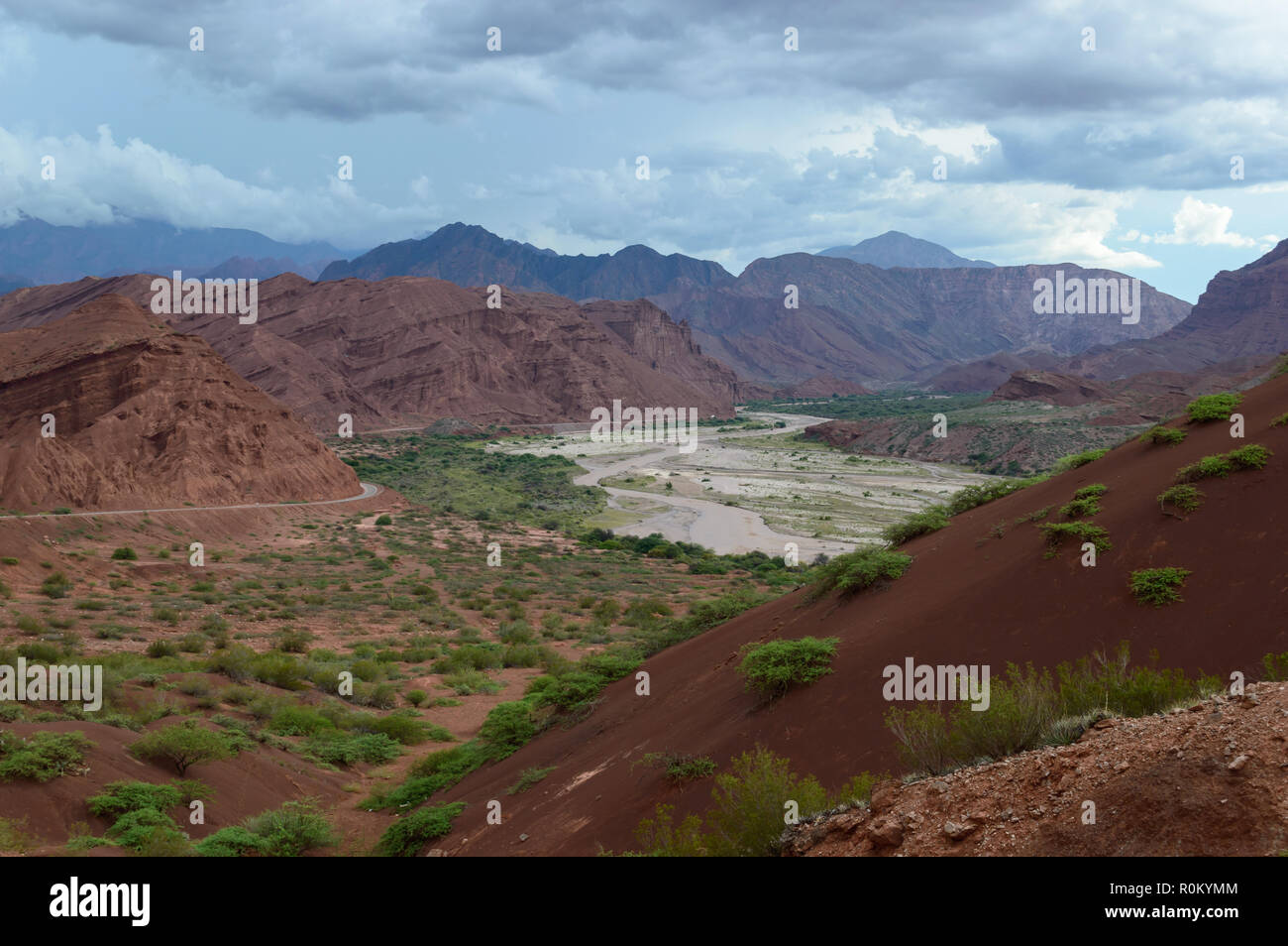 Cafayate, province of Salta, in the northwest of Argentina. Zone of the Calchaquíes valleys. Stock Photo