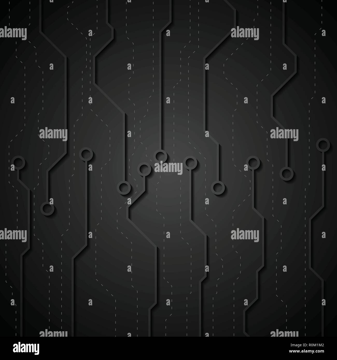 Black circuit board chip abstract tech background. Vector dark design ...