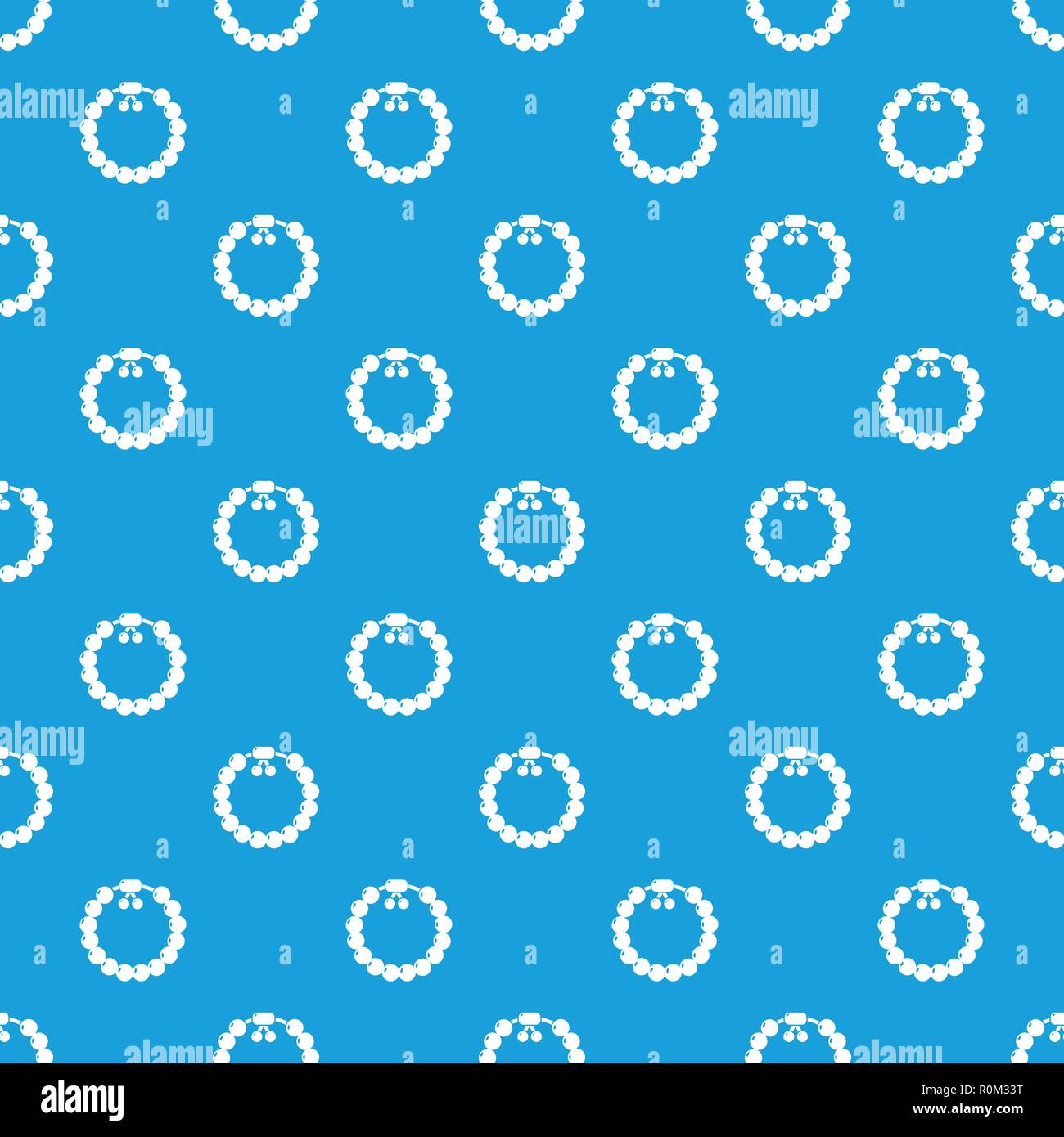 Charming gemstone bracelet pattern vector seamless blue Stock Vector