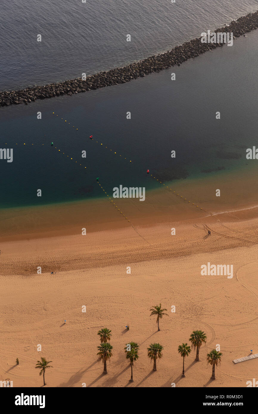 Beach at Las Teresitas on Tenerife in the Canary Islands Stock Photo