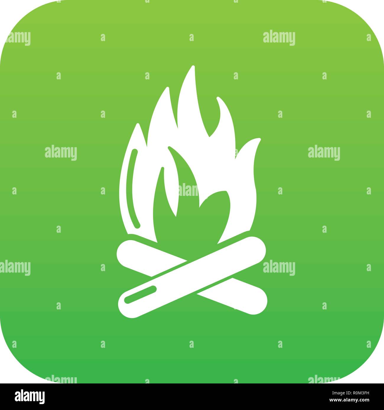 Campfire icon green vector Stock Vector Image & Art - Alamy
