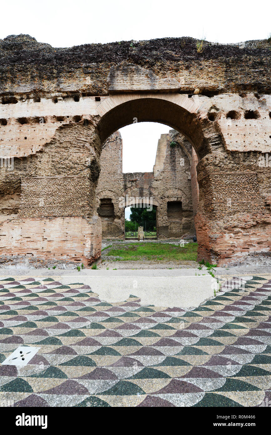 The Baths of Caracalla in Rome, Italy. Stock Photo