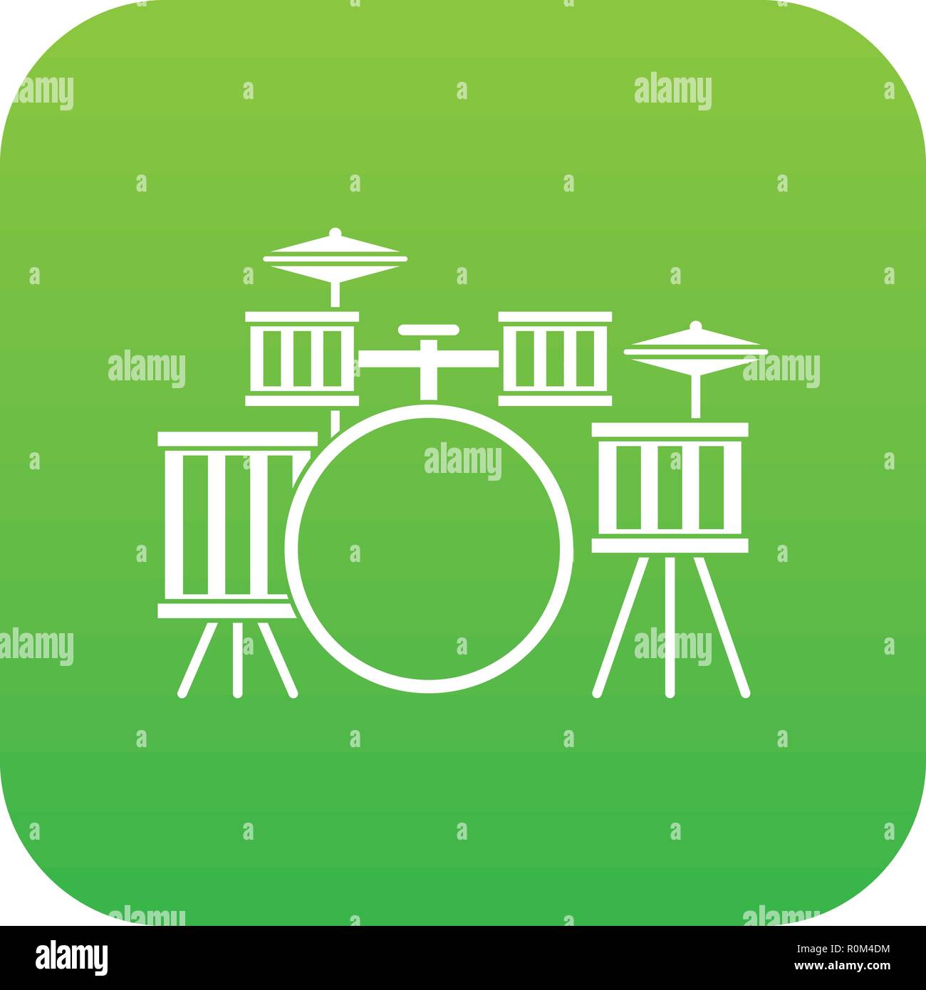 Drum kit icon digital green Stock Vector Image & Art - Alamy