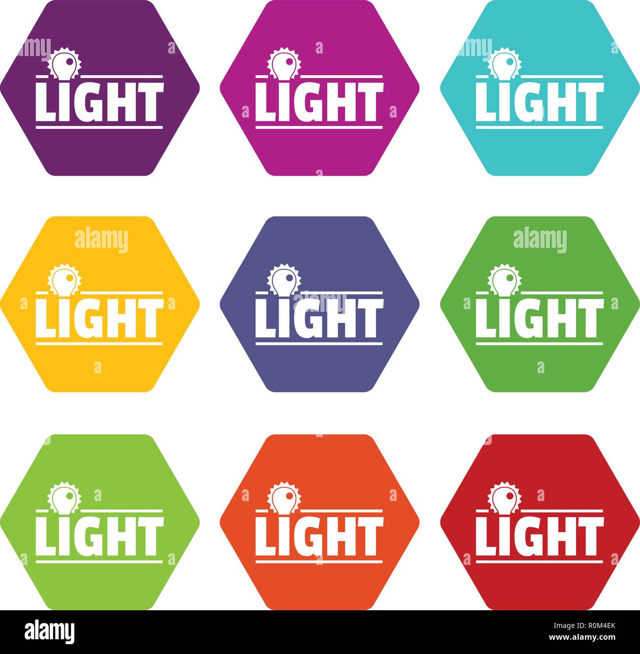 Lightbulb icons set 9 vector Stock Vector Image & Art - Alamy