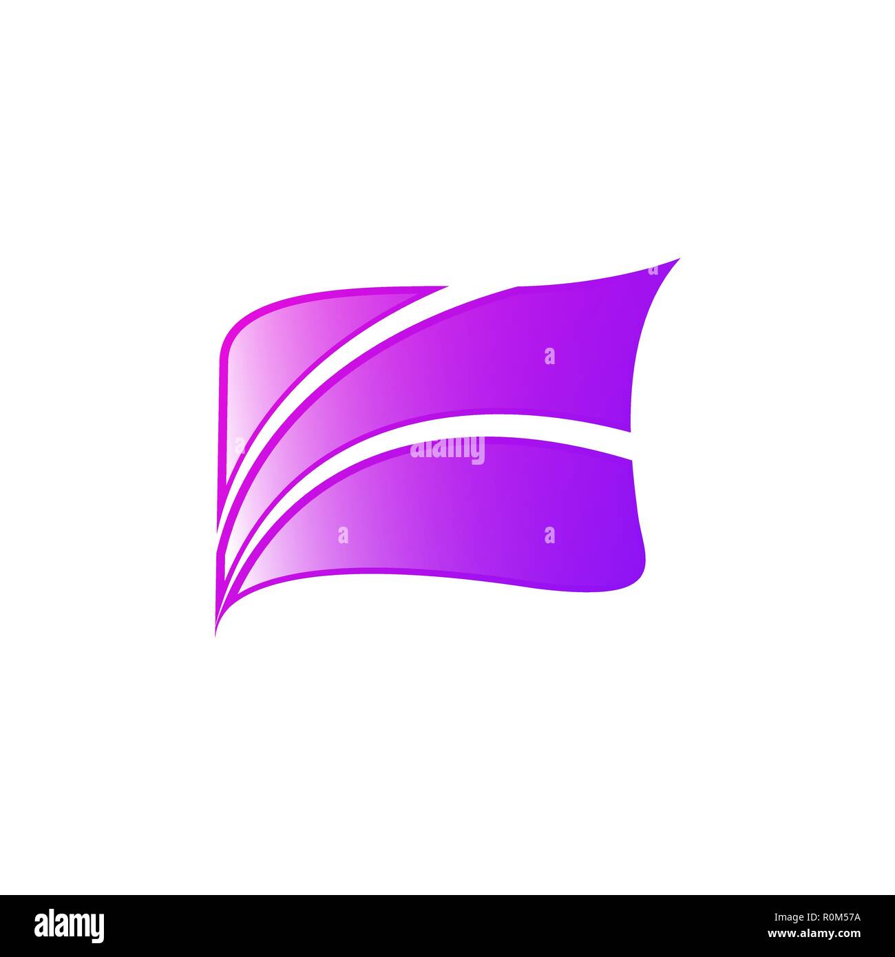 Abstract line shape square icon. Vector geometric shape Stock Vector