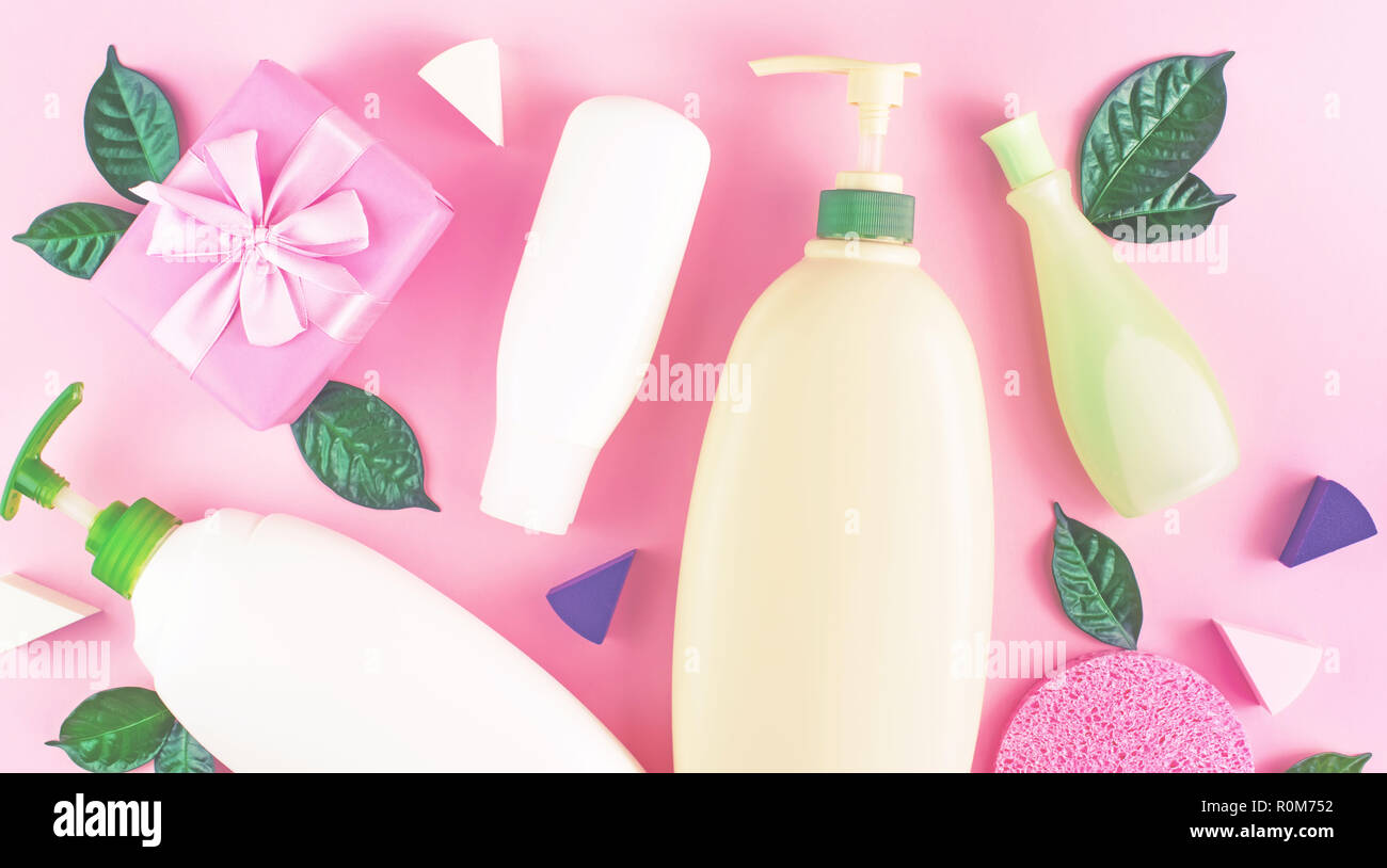 Banner Cosmetic Packaging Plastic Bottle Shampoo Cream Shower Gel