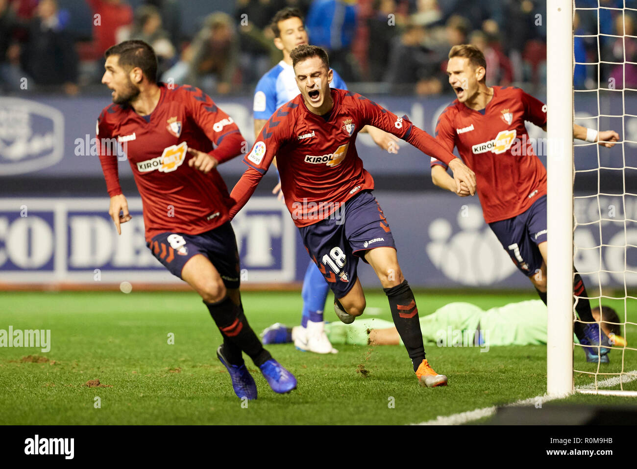 BUDAPEST, HUNGARY - APRIL 2: Krisztian Lisztes of Ferencvarosi TC  celebrates with teammates after scoring a goal during the Hungarian OTP  Bank Liga match between Ferencvarosi TC and MOL Fehervar FC at