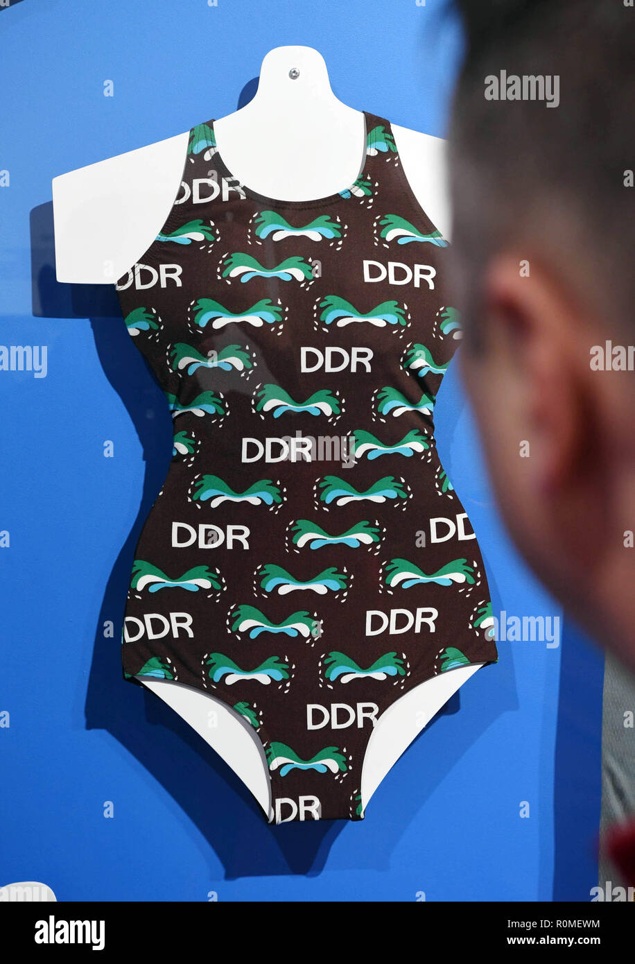 Mannheim, Germany. 06th Nov, 2018. In the Technoseum the swimsuit "DDR" from the year 1980 is