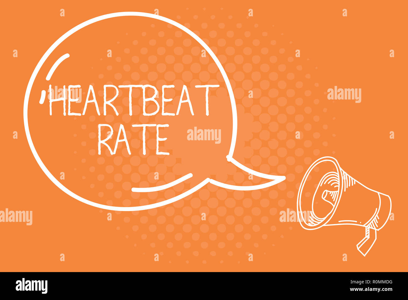 Handwriting text Heartbeat Rate. Concept meaning measured by number of times the heart contracts per minute. Stock Photo