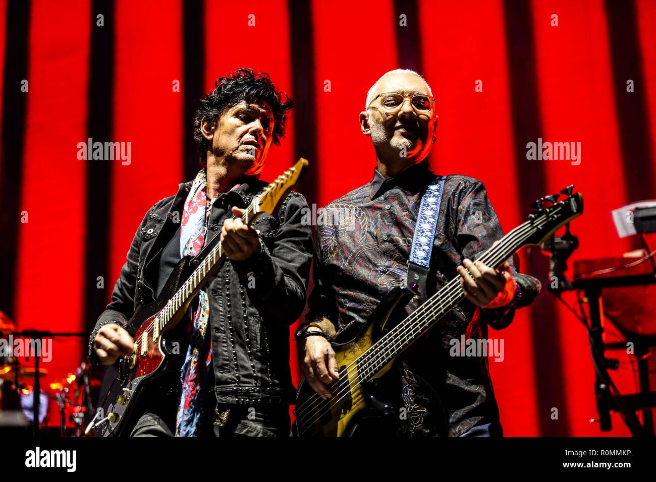 Saul Hernadez Y Sabo Romo de la banda de rock Caifanes en el festival Tecate Sonoro 2018. Stock Photo