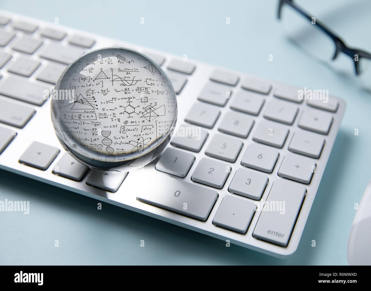 Crystal Ball Math Problem Students work on their math hi-res stock photography and images - Alamy