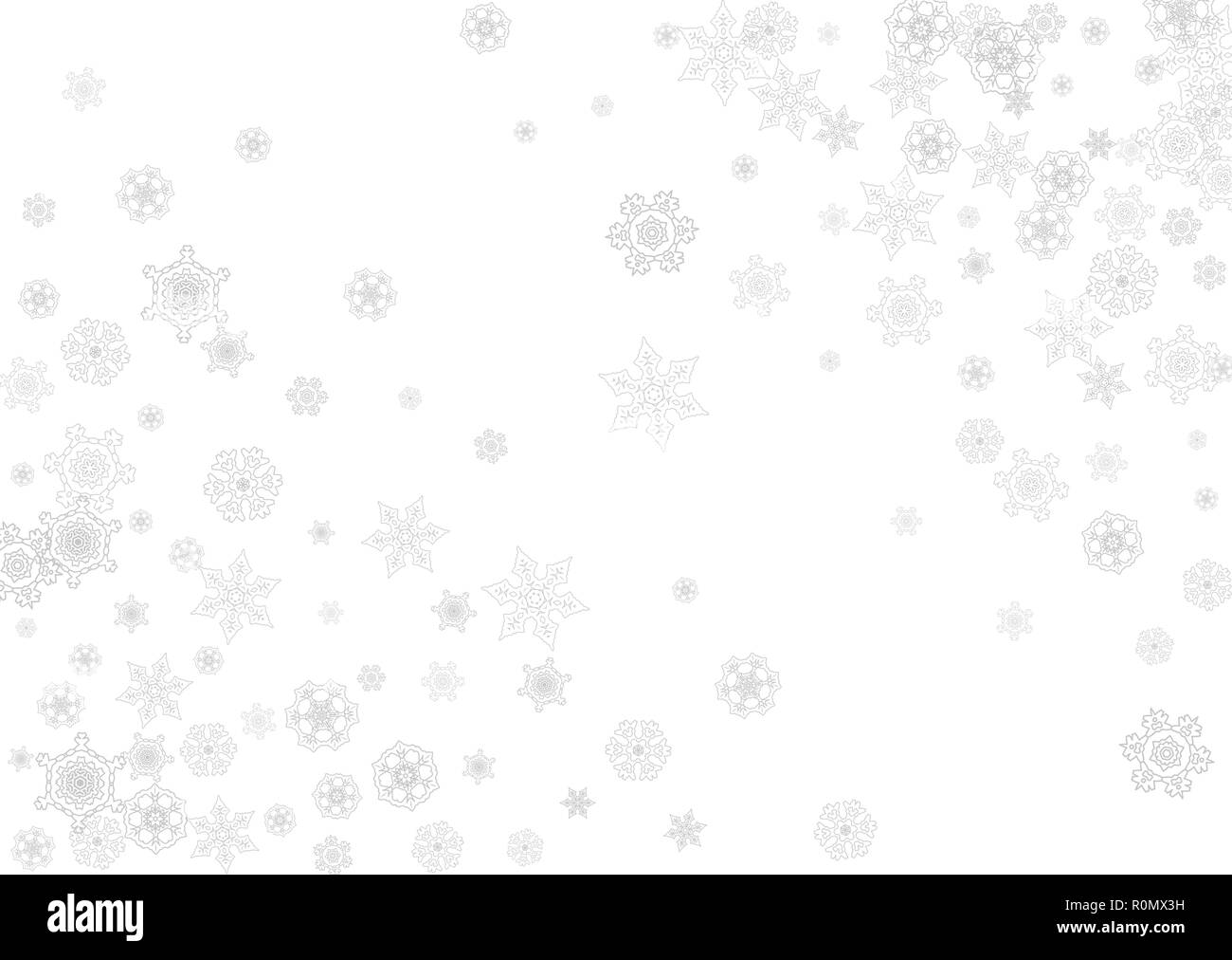 Merry christmas frame snowflakes Black and White Stock Photos & Images ...