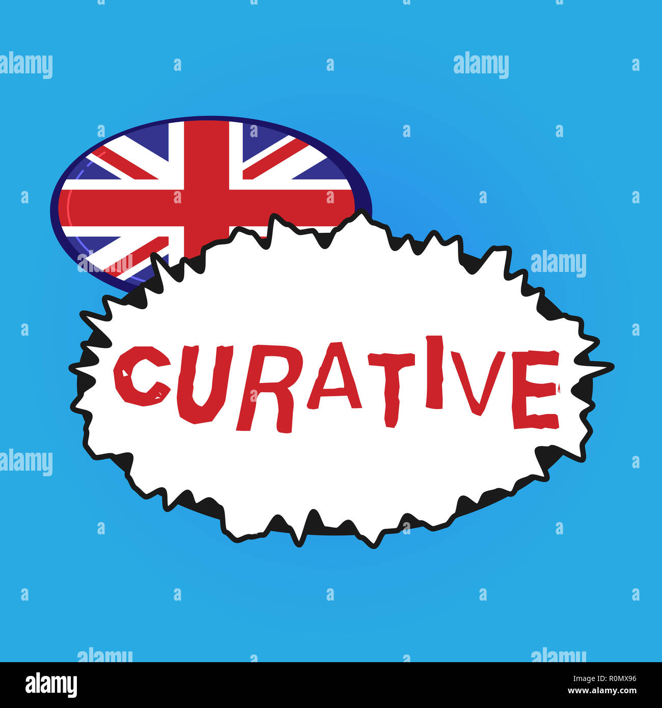 Writing note showing Curative. Business photo showcasing Something that ...