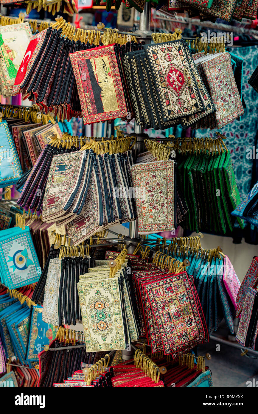 Traditional style handmade woven bags of fabric Stock Photo - Alamy
