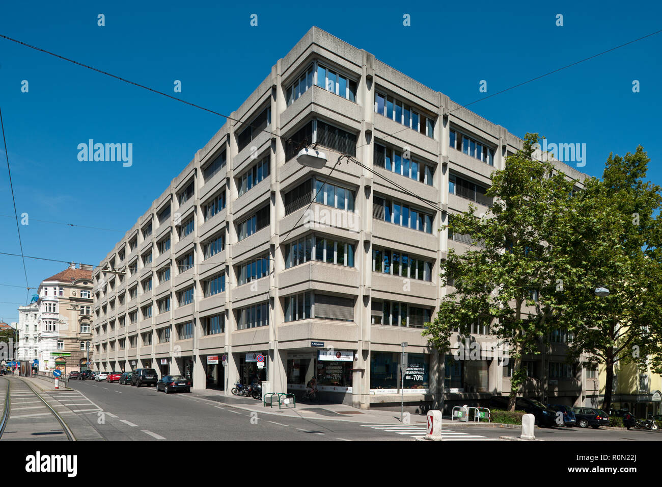 Wien, ehemaliges Finanzamt 9.,18.,19.Bezirk, Nußdorfer Straße 90 (inzwischen abgerissen) Stock Photo