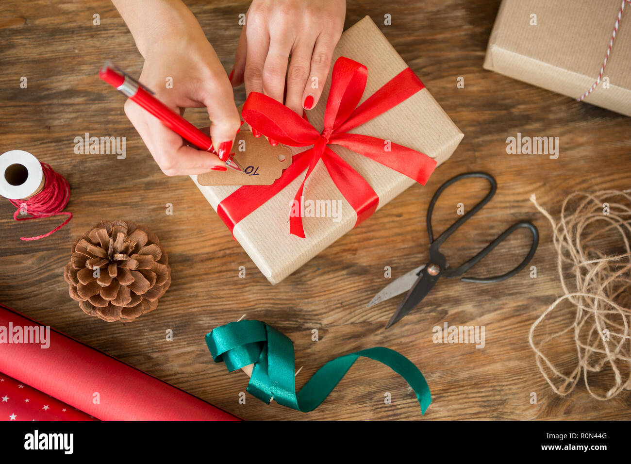 To wrap present scissors hi-res stock photography and images - Alamy