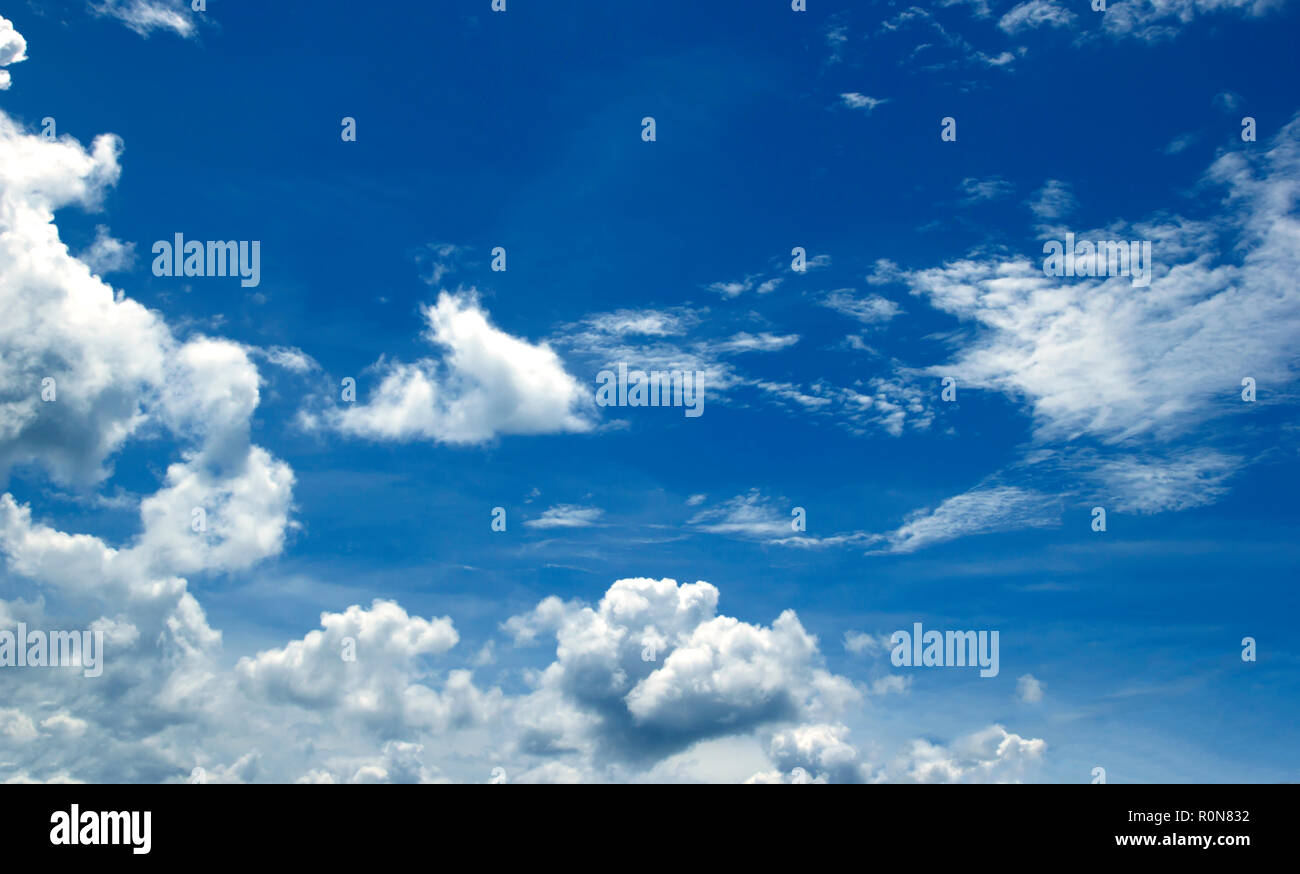 Blue sky white clouds Abstract nature background Stock Photo - Alamy