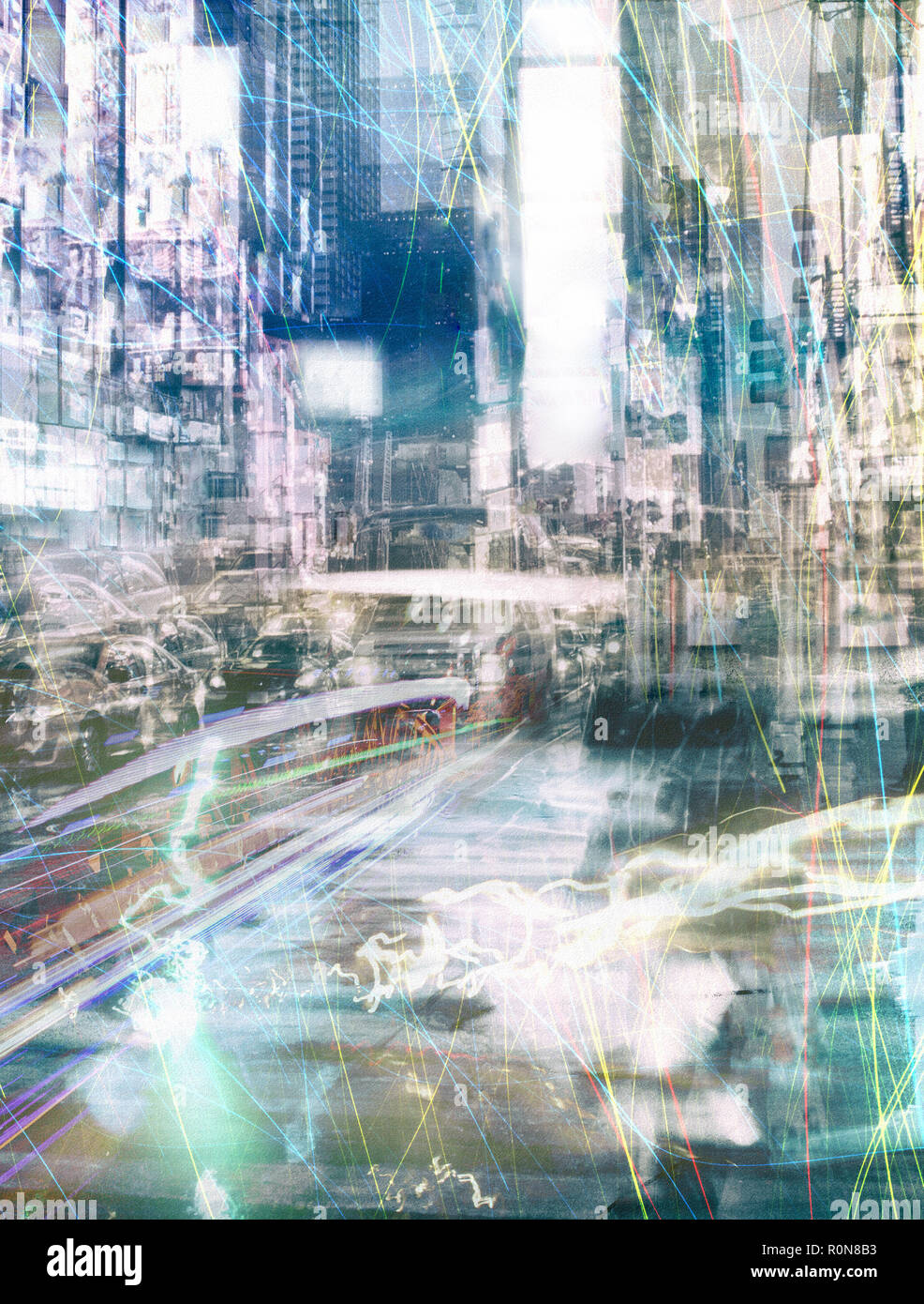 New York. Times Square. Modern abstract composition Stock Photo - Alamy