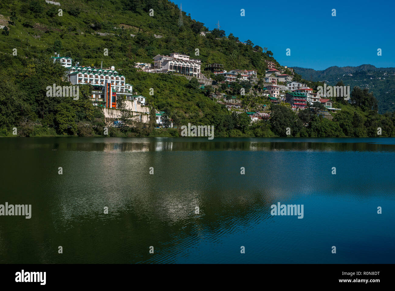 Bhimtal Lake in Uttrakhand - Nainital Lake Stock Photo