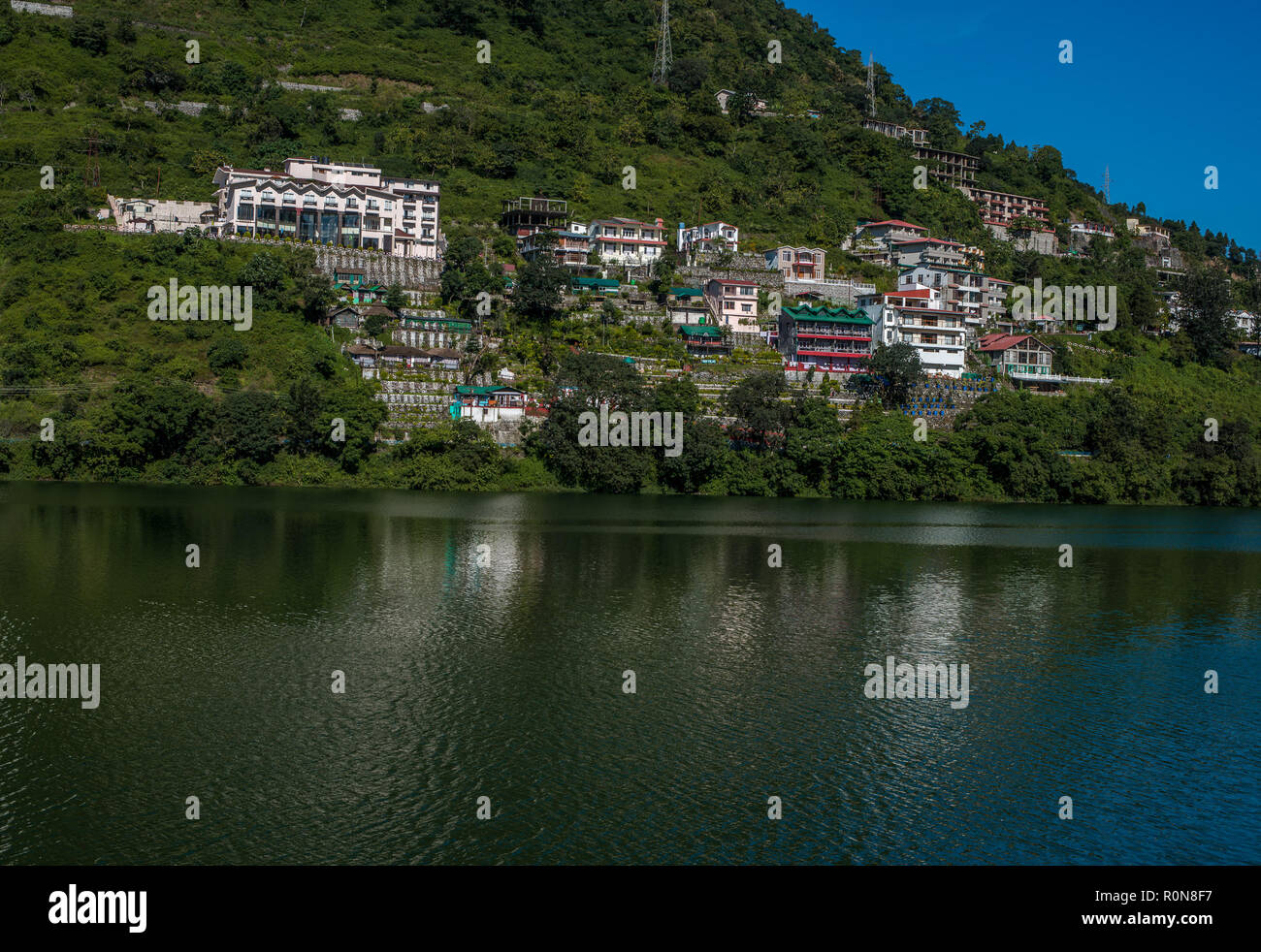 Bhimtal Lake in Uttrakhand - Nainital Lake Stock Photo