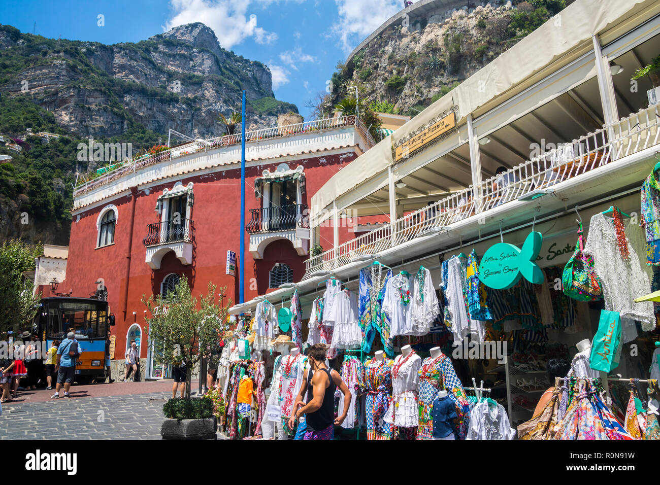 Souvenir shop, souvenirs shops, scenic town Positano, Beautiful Amalfi