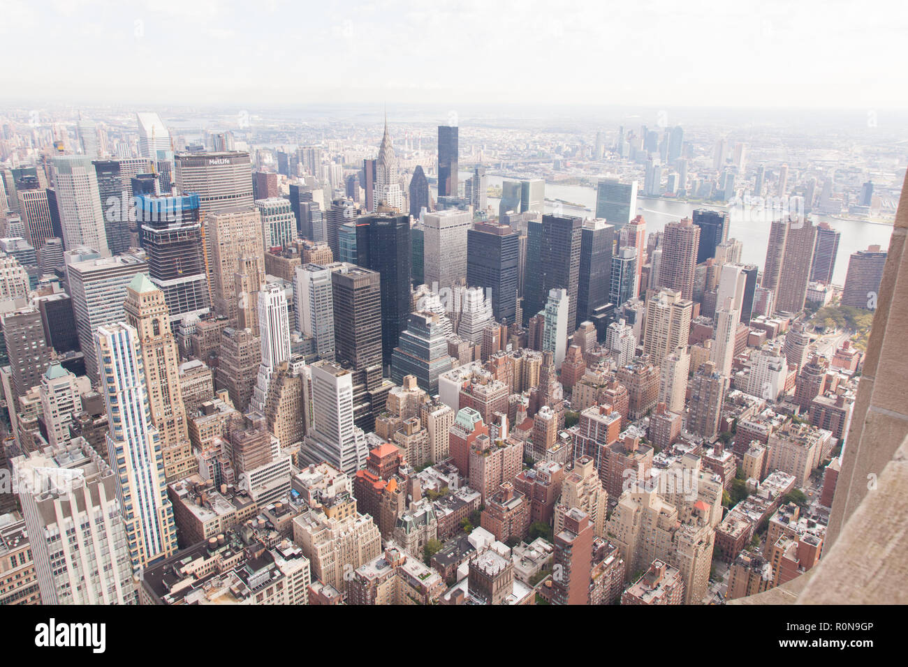 View from the top of the Empire State Building, Manhattan, New York City, United States of America. Stock Photo