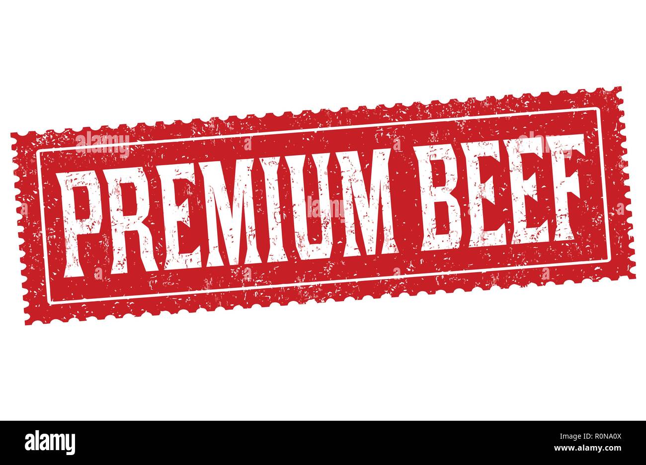 Premium beef sign or stamp on white background, vector illustration ...