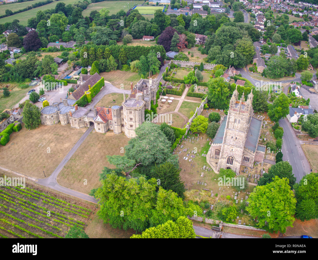 Thornbury Castle & St Mary's Church, Thornbury, England Stock Photo Alamy