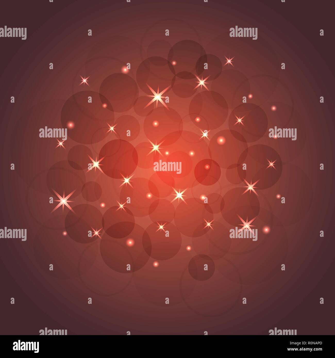 Brilliant Vector Illustration Of Stars And Sparkles On A Red