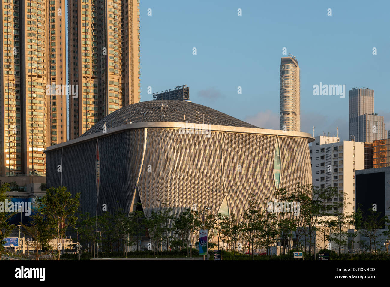 XIqu Opera House, West Kowloon, Hong Kong Stock Photo