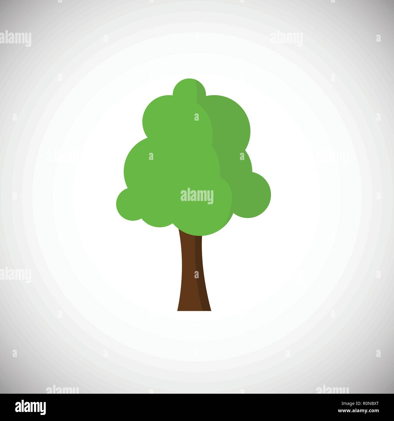 Green flat tree on white background icon Stock Vector Image & Art - Alamy
