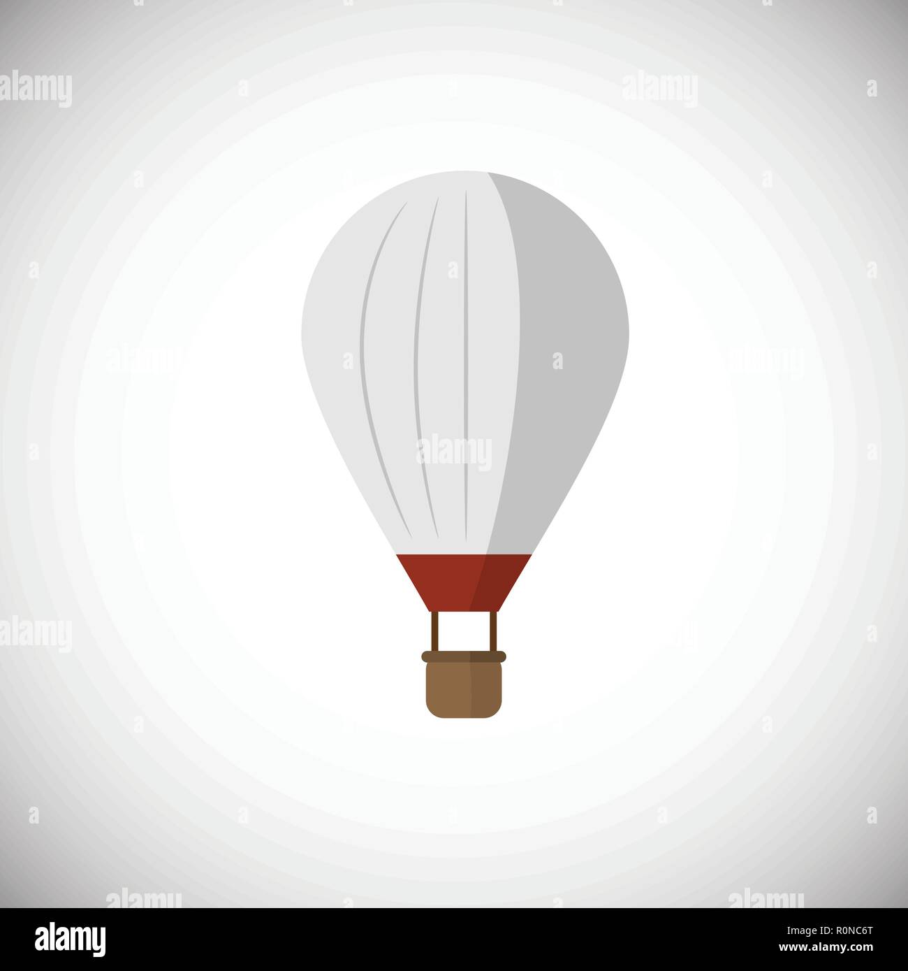 Hot air balloon aircraft icon on white background Stock Vector Image ...