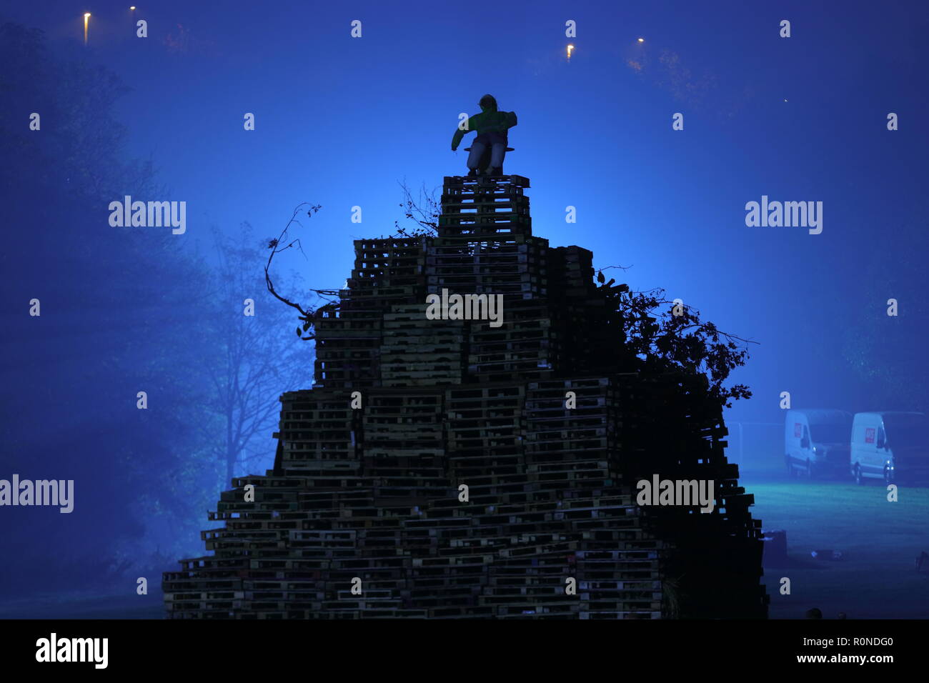 Bonfire night celebrations run by Leeds City Council at Springhead Park