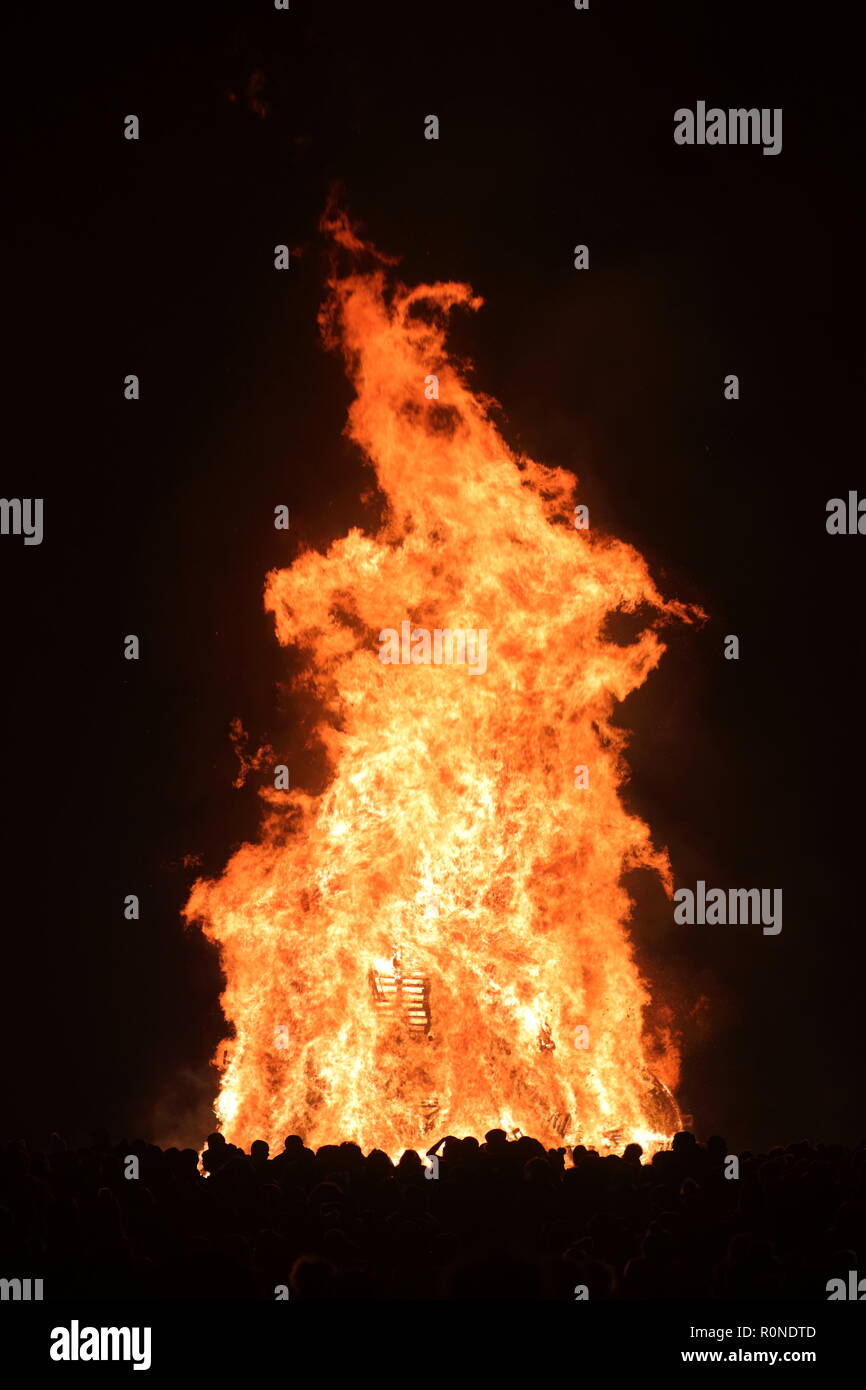 Bonfire night celebrations at Springhead Park in Rothwell, Leeds, WEst