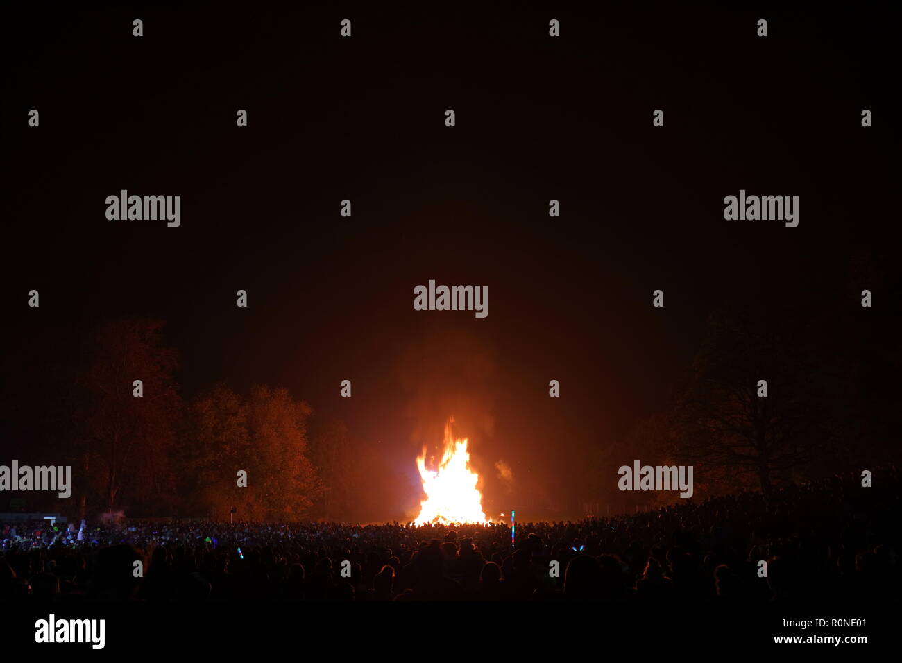 Bonfire night celebrations at Springhead Park in Rothwell, Leeds, WEst
