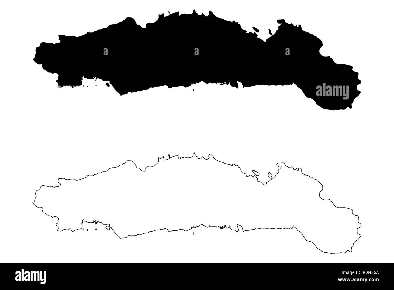 Gorontalo (Subdivisions of Indonesia, Provinces of Indonesia) map vector illustration, scribble sketch Hulontalo map Stock Vector