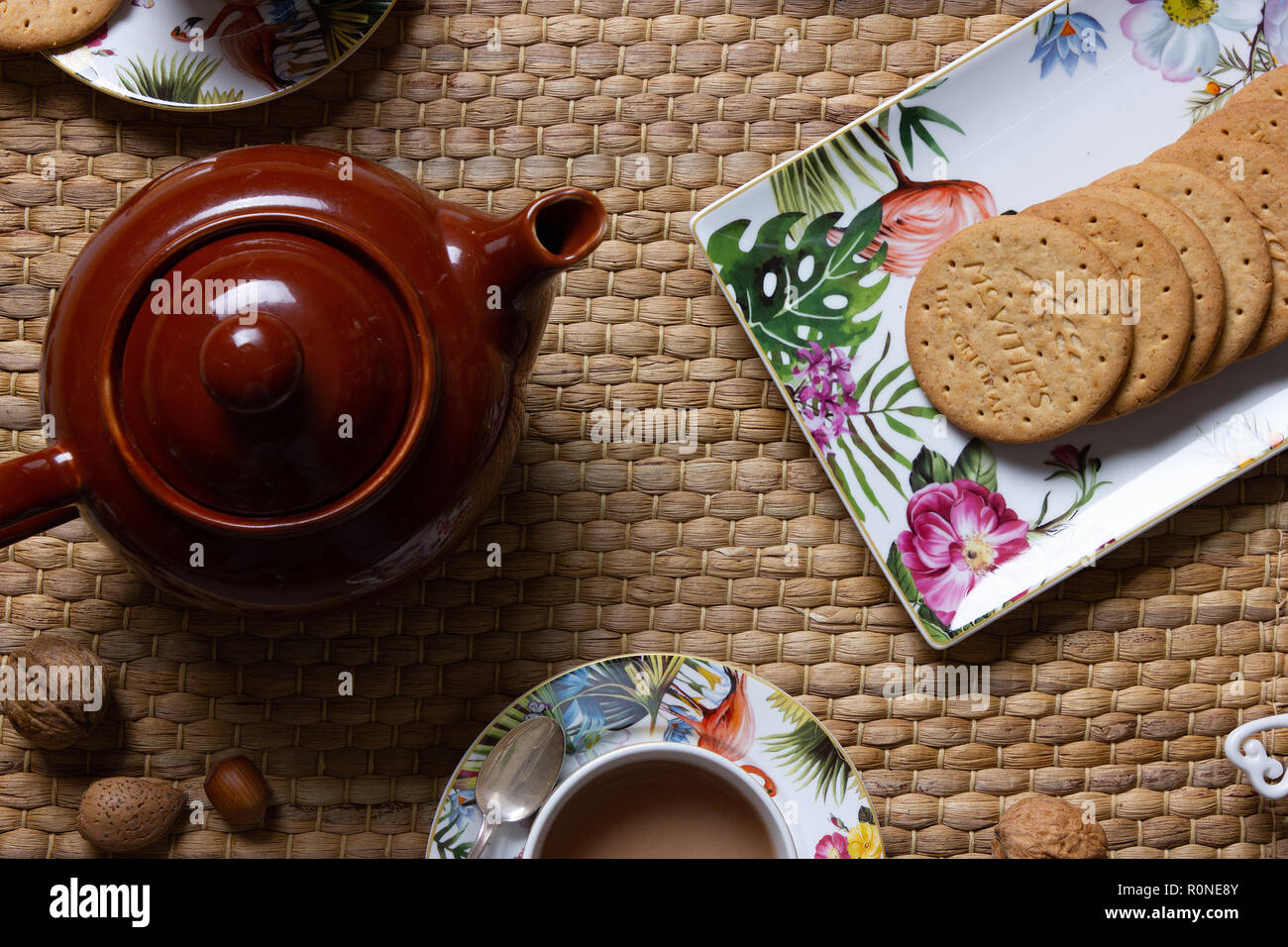 a fantastic image of afternoon tea, tea time, studio shot Stock Photo