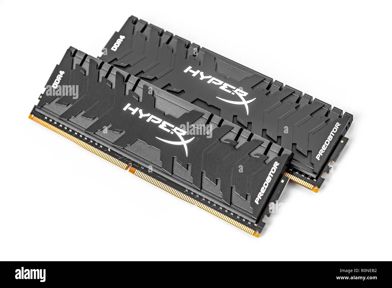 Kingston DDR4 HyperX Predator Black ram on white background Stock Photo -  Alamy