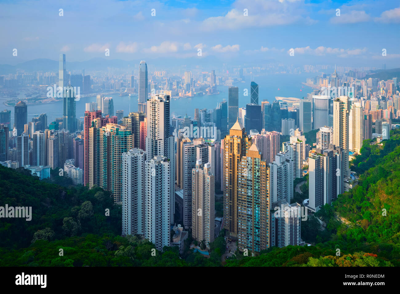 Hong Kong skyscrapers skyline cityscape view Stock Photo - Alamy