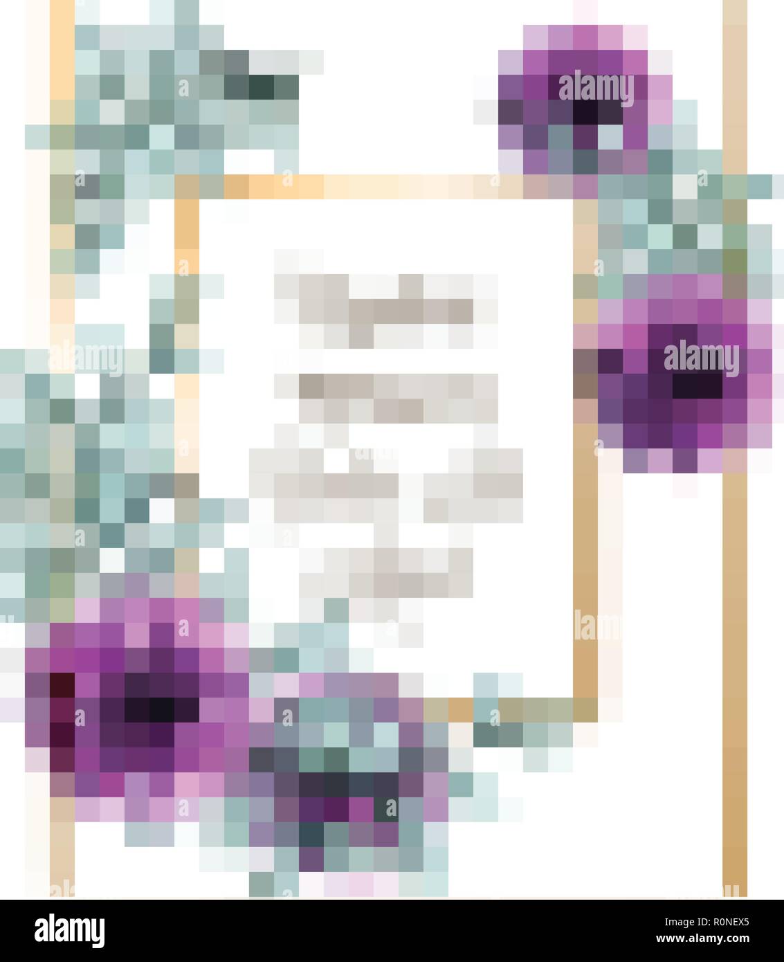 Dahlia purple flowers frame card Vector watercolor. Beautiful abstract ...