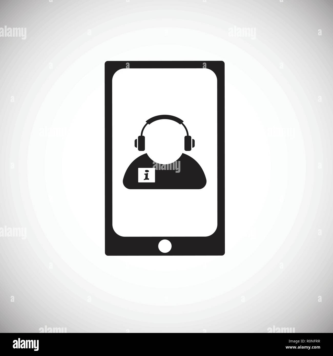 Help desk on gadget on white background Stock Vector
