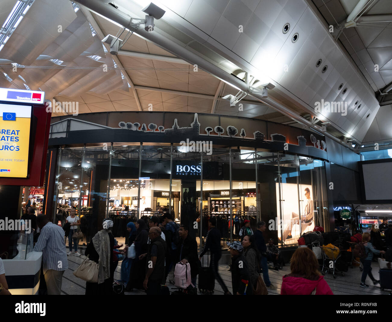 ISTANBUL, TURKEY - SEPTEMBER 27, 2018: People crowd at HUGO BOSS store at  Istanbul Airport Stock Photo - Alamy