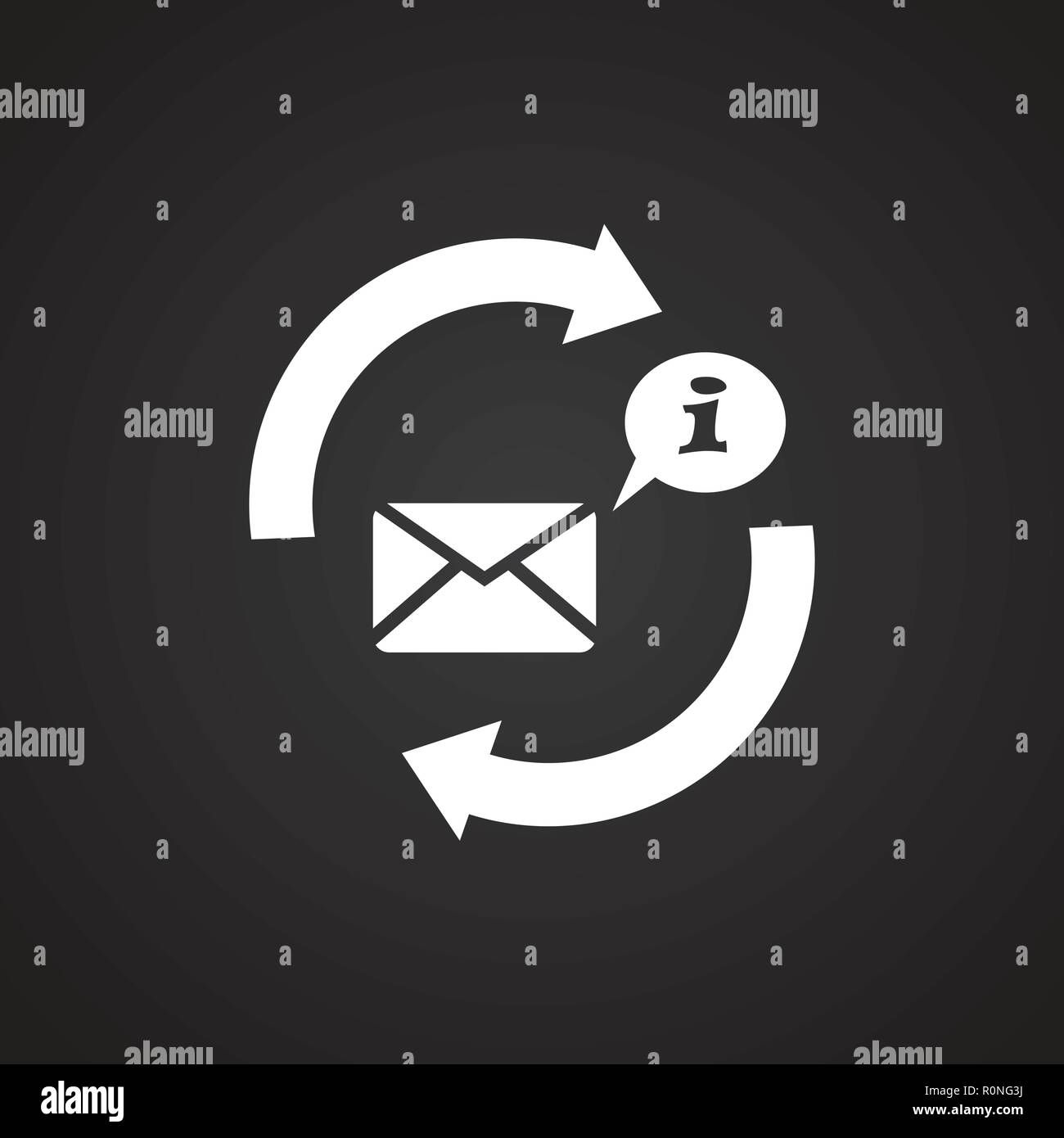 Answer back to customer on black background Stock Vector Image & Art ...