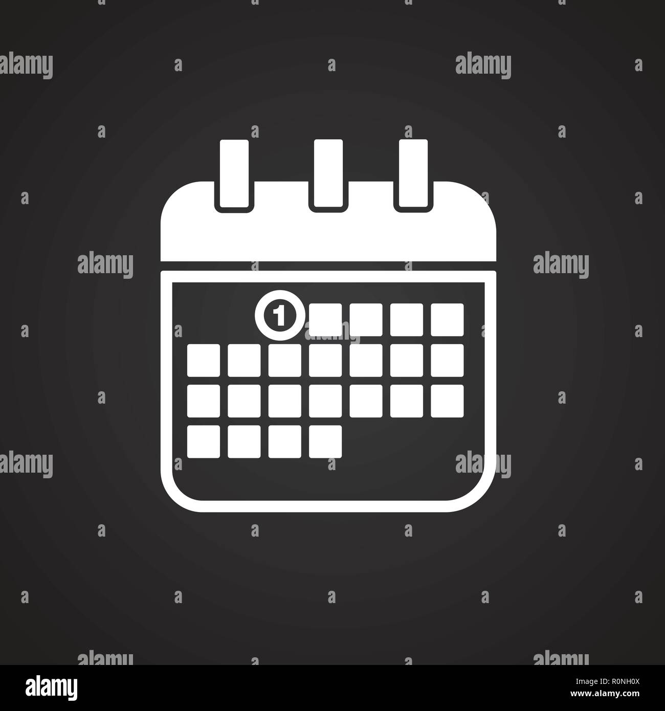 Stydying time table calendar on black background Stock Vector