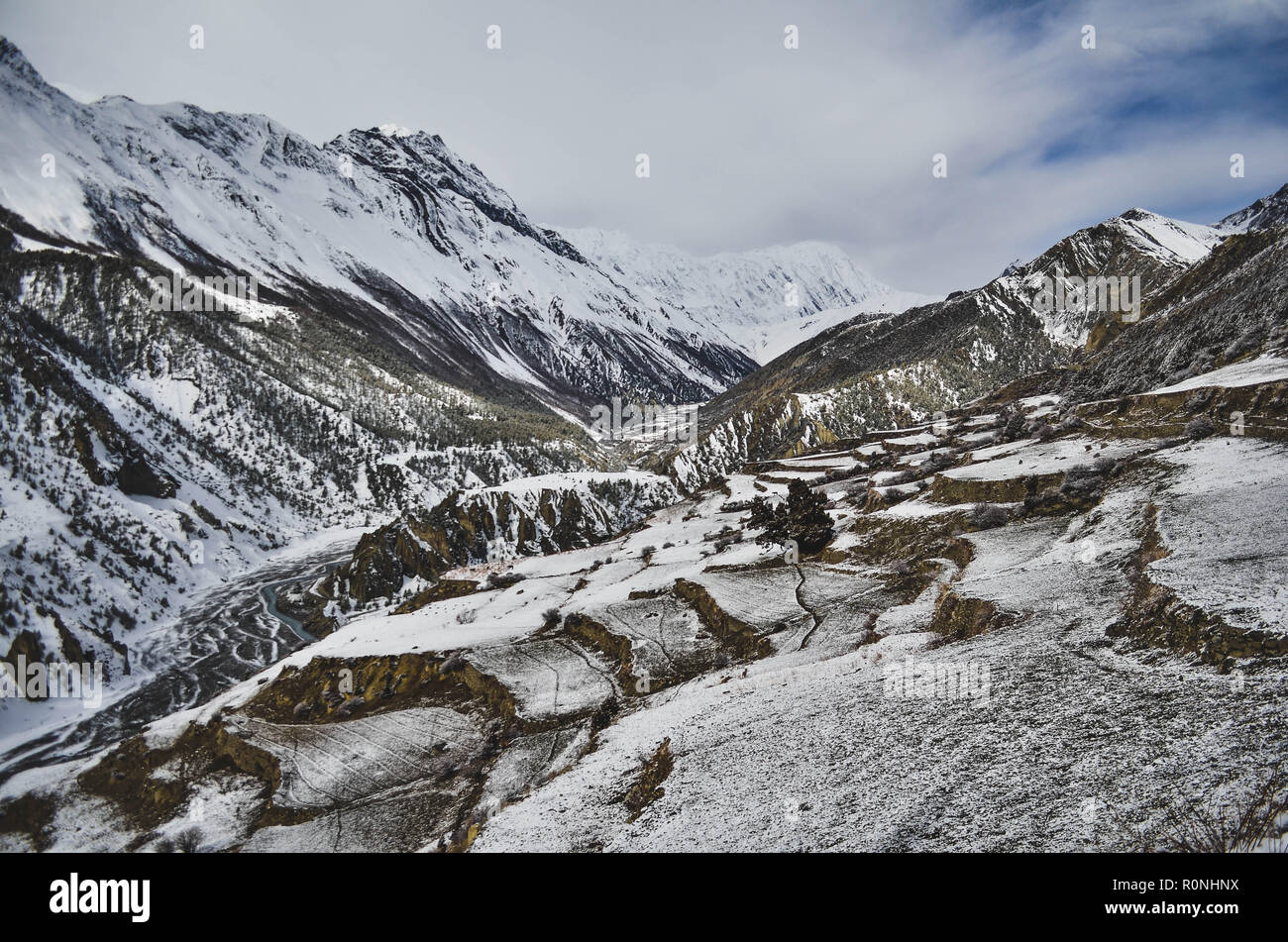 Trekking on the Annapurna Circuit, Nepal Stock Photo - Alamy
